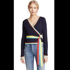 Diane‎ Von Furstenberg Alexander Navy Wrapped Cardigan Size XS